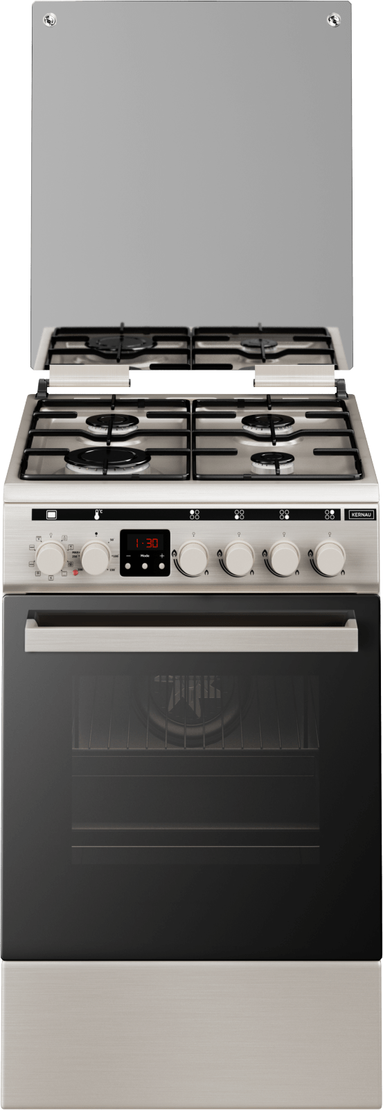 Kuchenka gazowo elektryczna inox 50 cm Kernau KFC 50092 GE X