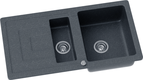 Zlewozmywak granitowy KGS R 60 1,5B1D GRAPHITE