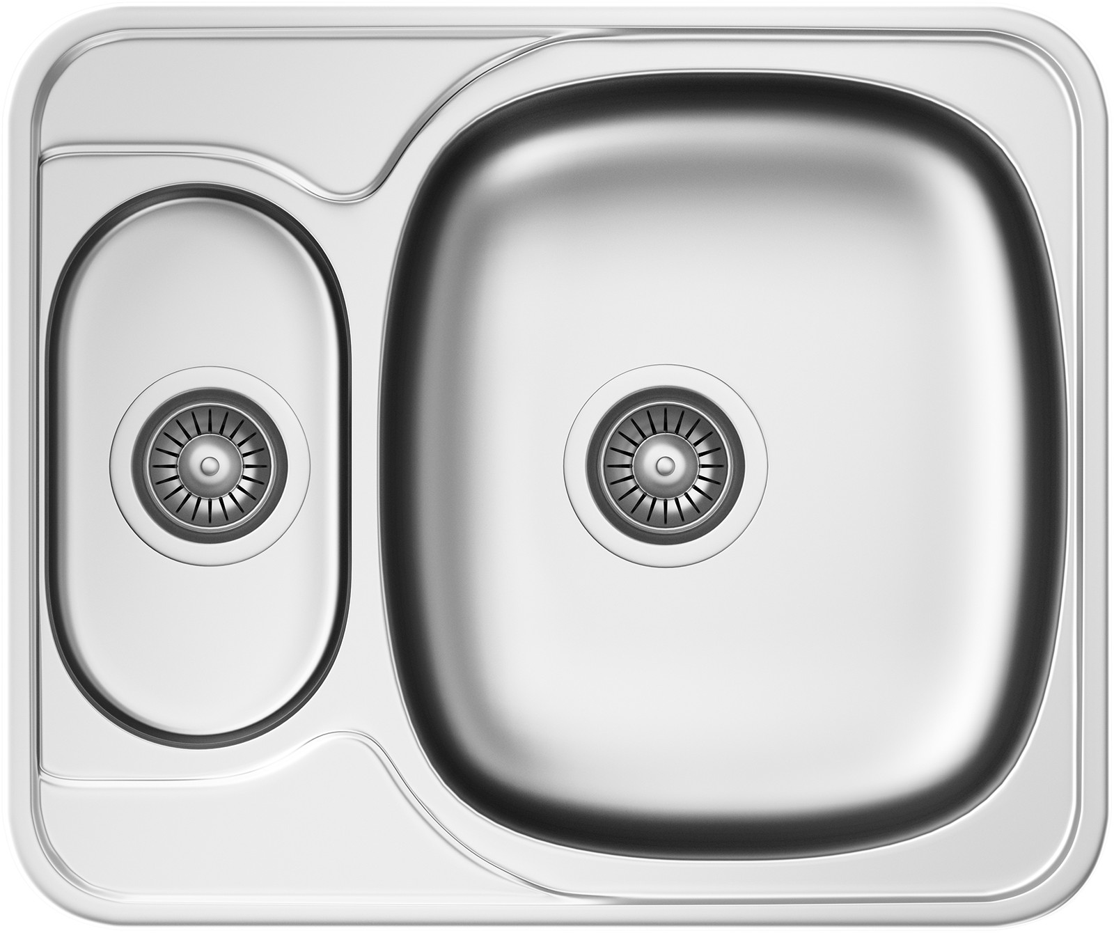 zlewozmywak stalowy do szafki 60 cm kERNAU KSS G 60591 1,5B SMOOTH