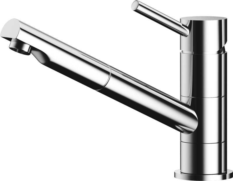 Bateria zlewozmywakowa z wyciąganą wylewką  KWT 05 PO CHROME