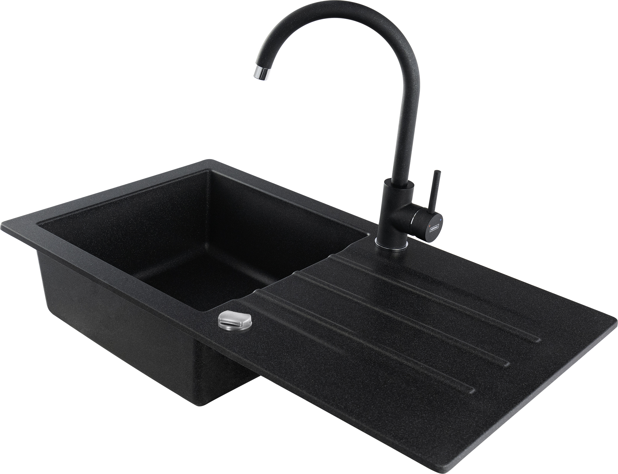 Buy Argo black granite sink 1 tray 48,5cm